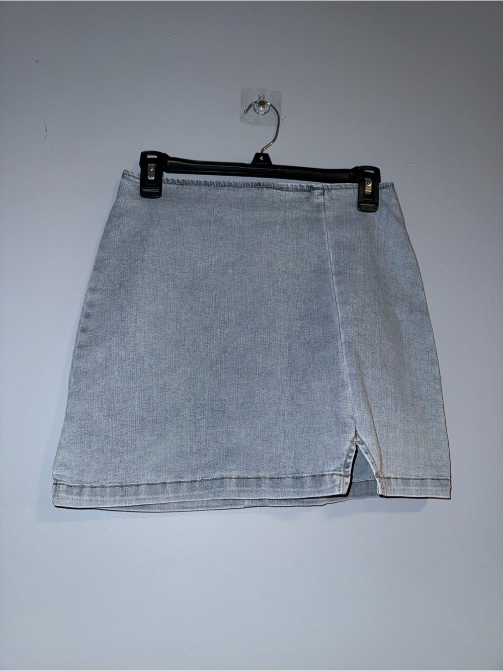 wild fable Light Denim Mini Skirt with Front Notch